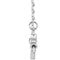 Platinum Diamond Sideways Cross Necklace, 16"-18" (.03 Ct, G-H Color, SI2-SI3 Clarity)