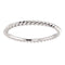 Slim-Profile 1.5mm Rope Trim Comfort-Fit Band, Rhodium-Plated 14k White Gold