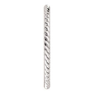 Slim-Profile 1.5mm Rope Trim Comfort-Fit Band, Sterling Silver, Size 4.5