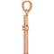 Diamond Inset Cross 14k Rose Gold Pendant (.015 Ct, G-H Color, I1 Clarity)