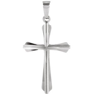 Star Cross 14k White Gold Pendant