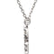 14k White Gold Diamond Alphabet Letter R Necklace (1/6 Cttw, GH Color, l1 Clarity), 16.25" to 19.25"