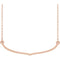 Freeform Bar Necklace, 14k Rose Gold, 18"