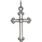 Diamond Treflee Cross Rhodium-Plated 14k White Gold Pendant (.01 Ct, G-H Color, SI1 Clarity)