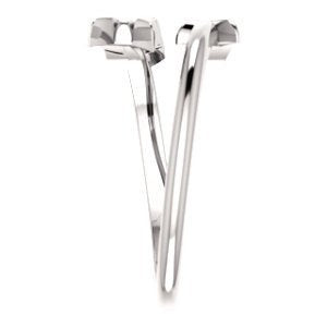 Bypass Arrow Ring, Rhodium-Plated 14k White Gold