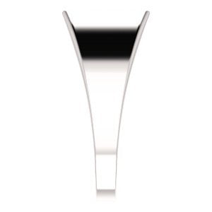 Men's Platinum Closed Back Rectangle Signet Ring (11X10mm) Size 10