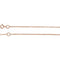 1.5mm Rhodium-Plated 14k Rose Gold Rolo Chain, 18"