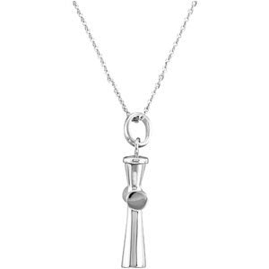 Sterling Silver Ash Holder Cross Necklace 18"