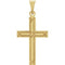 Engraved Passion Cross 14k Yellow Gold Pendant (18X12MM)