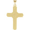 Western Engraved cross 14k Yellow Gold Pendant