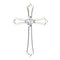 Diamond Cross Rhodium-Plated 14k White Gold Pendant (.10 Ct, G-H Color, I1 Clarity)