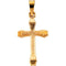 Childrens 14k Yellow Gold Cross Pendant