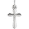 Passion Cross Rhodium-Plated 14k White Gold Pendant (12.5x7 MM)