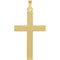 Two-Tone Hollow Cross 14k Yellow and White Gold Pendant (29X19MM)