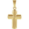 Latin Hollow Cross 14k Yellow Gold Pendant