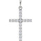 Platinum Diamond Cross Pendant (0.75 Ctw, Color GH, Clarity I1)