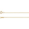 14k Yellow Gold 1mm Solid Cable Chain Necklace, 16"