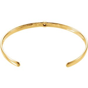 Diamond Cuff Bracelet, 14k Yellow Gold, 8" (0.1 Ctw, G-H Color, I1 Clarity)
