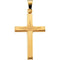 14k Yellow Gold and Sunrise Cross Pendant