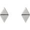 Platinum Geometric Triangle Stud Earrings