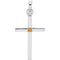 Platinum Citrine Inset Cross Pendant (22.65x11.4MM)