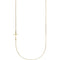 Off-Center Sideways Cross 14k Yellow Gold Necklace, 16"