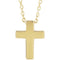 Petite Cross 14k Yellow Gold Pendant Necklace 16" and 18"