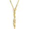 14k Yellow Gold Alphabet Initial Letter S Diamond Necklace, 17" (GH Color, I1 Clarity, 1/6 Cttw)