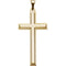 Inlay Cross 14k Yellow Gold Pendant (31.50X17.00 MM)