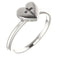 Heart with Cross Sterling Silver Slim Profile Ring, Size 8.25