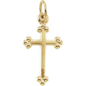 Botonee Cross 14k Yellow Gold Pendant (21x11MM)