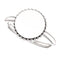 Engrave-able Beaded Signet Ring, Rhodium-Plated 14k White Gold, Size 5