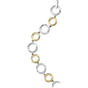 Two-Tone Diamond Bracelet, 14k White and Yellow Gold, 7.25" (.33 Cttw, HI Color, I1 Clarity)