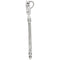 4-Stone Diamond Crown Key Sterling Silver Pendant (1/8 Ctw)