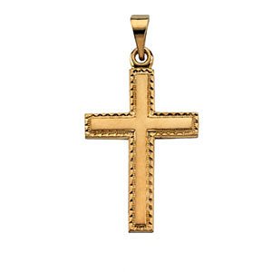 Petite Cross 14k Yellow Gold Pendant