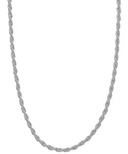4mm 316L Stainless Steel Rope Chain with Lobster Clasp, 28"