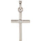 Platinum Diamond Inlay Cross Pendant (.01 Ct, G-H Color, I1 Clarity)