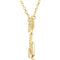 14k Yellow Gold Alphabet Initial Letter L Diamond Necklace, 17" (GH Color, I1 Clarity, 1/8 Cttw)