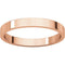 10k Rose Gold 2.5mm Slim-Profile Flat Band