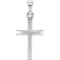 Cross Pendant, Rhodium-Plated 10k White Gold (23.70x11.50MM)