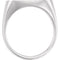 Men's Closed Back Square Signet Ring, 18k Palladium White Gold (20mm)