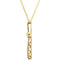 Diamond Cross Rhodium-Plated 14k Yellow Gold Necklace, 18" (.05 Ctw, H+ Color, I1 Clarity)