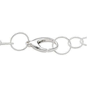 Sterling Silver Twisted Link Bracelet, 7.5''