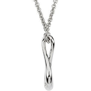 Diamond Infinity Sterling Silver Pendant Necklace, 18" (.015 Cttw)