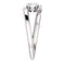 White Sapphire and Diamond Bypass Ring, Sterling Silver (.125 Ctw, G-H Color, I1 Clarity)