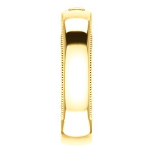 Men's 14k Yellow Gold Diamond 6mm Milgrain Band (.05 Ctw, Color G-H, SI2-SI3 Clarity) Size 10
