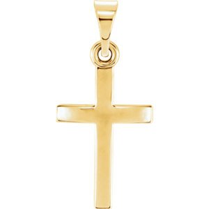 Cross Pendant, 14k Yellow Gold (23.70X11.50MM)