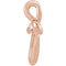 Diamond Infinity Cross 14k Rose Gold Pendant (.02 Ct, G-H Color, I1 Clarity)