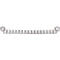 Granulated Bead Bar Style Pendant, 14k White Gold