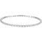 Cubic Zirconia Bangle Bracelet, Sterling Silver, 8"